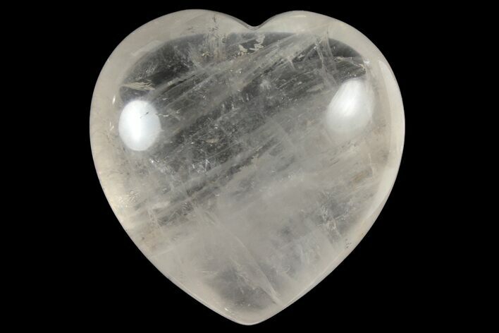 1.4" Polished Clear Quartz Heart - Photo 1